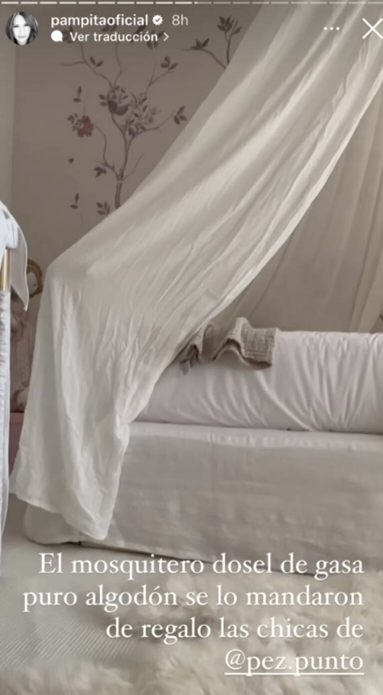 Pampita mostró cómo está quedando el increíble cuarto de su hija Ana: "Tal cual lo soñé"