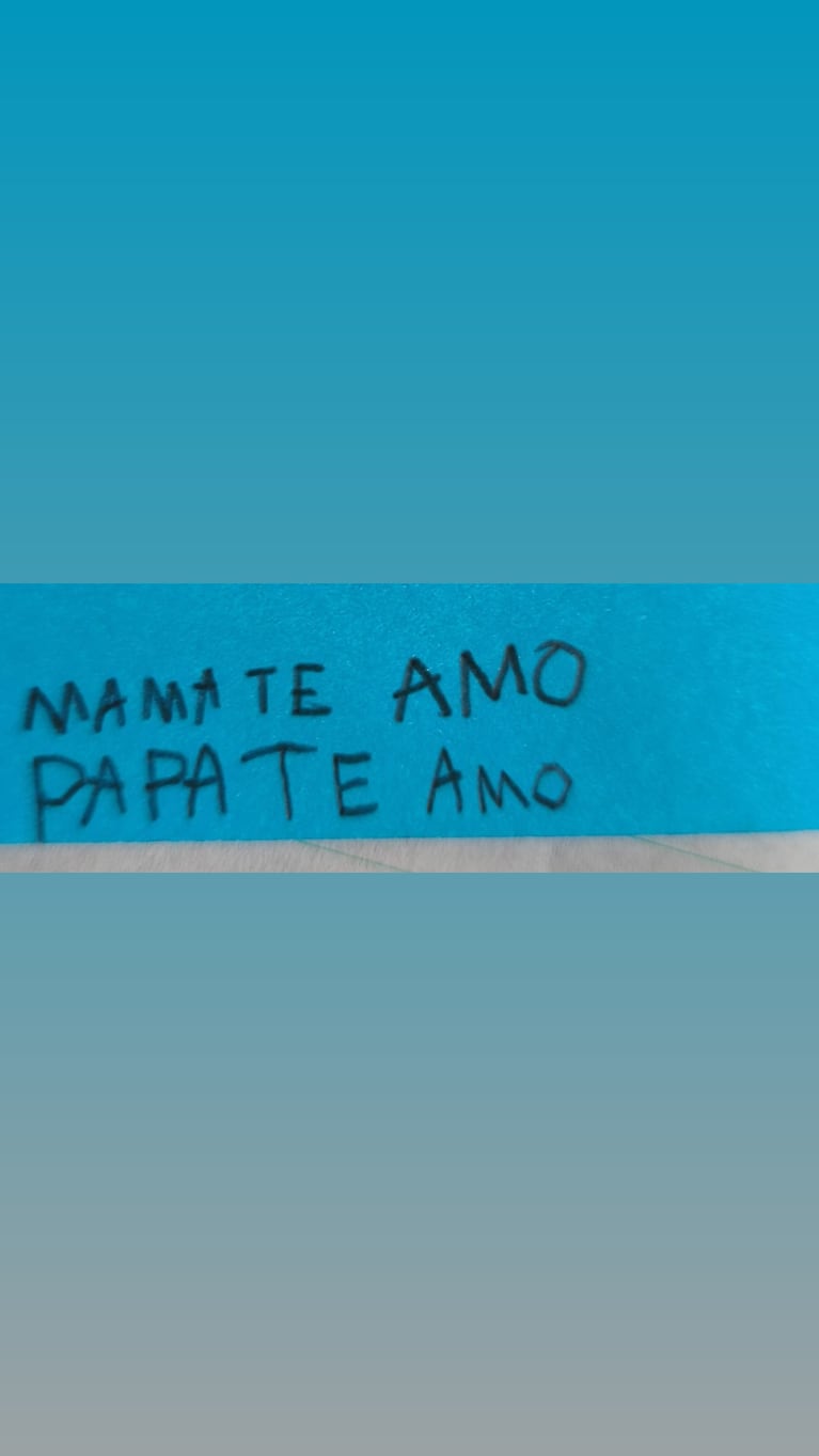 Pampita mostró el dibujo que Benicio le dedicó a Benjamín Vicuña. (Foto: @Pampita)