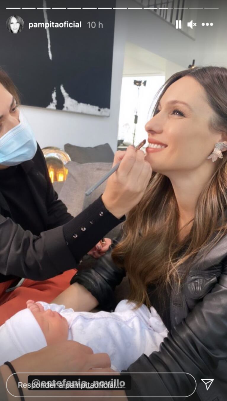 Pampita mostró el dulce back de la grabación del último capítulo de su reality: "Acaba de terminar"