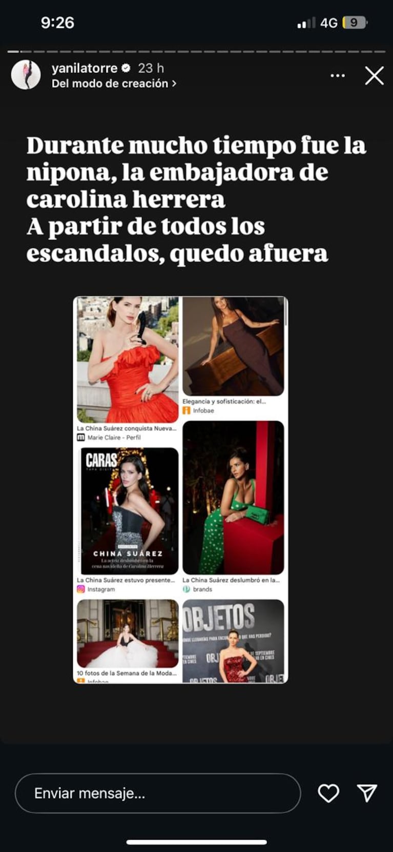 Pampita ocupó un importante trabajo de China Suárez tras los escándalos | Créditos: Instagram @yanilatorre