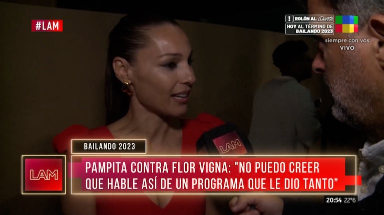 Pampita opinó a fondo de la polémica participación de Flor Vigna en Bailando 2023