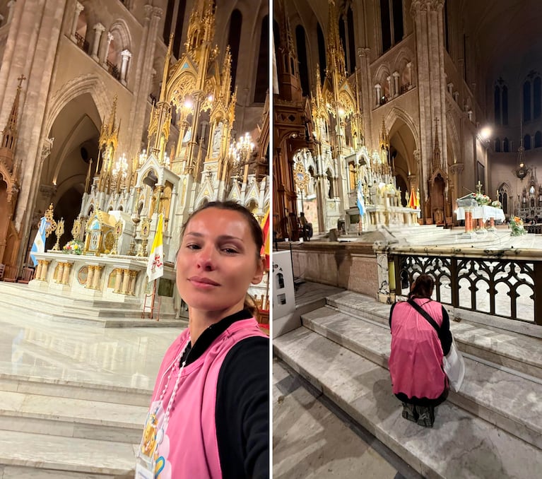 Pampita peregrinó una vez más a Luján (Foto: Instagram @pampitaoficial)