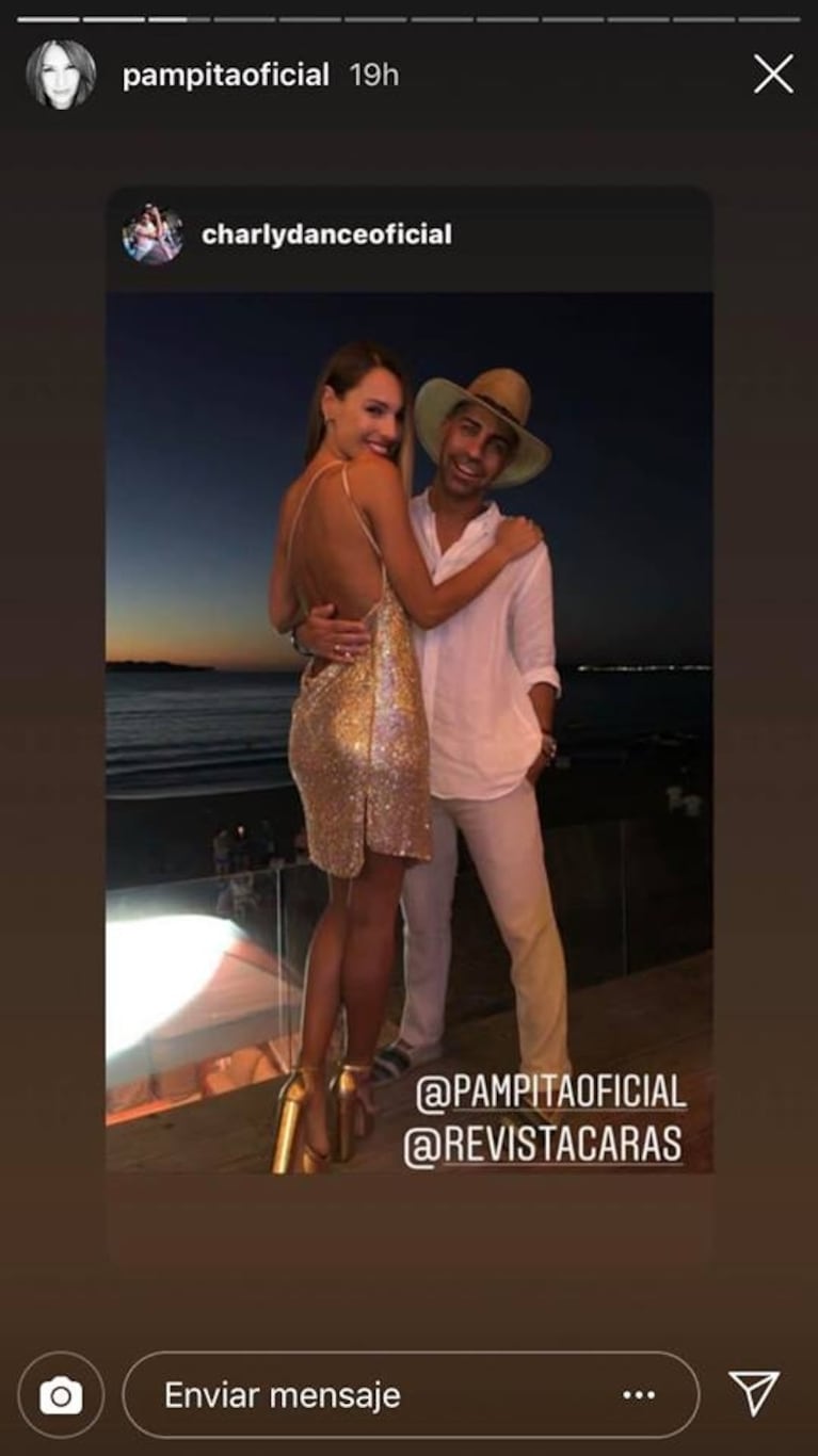 Pampita presentó a su profesor de baile, ¡con una tierna foto desde Punta del Este!