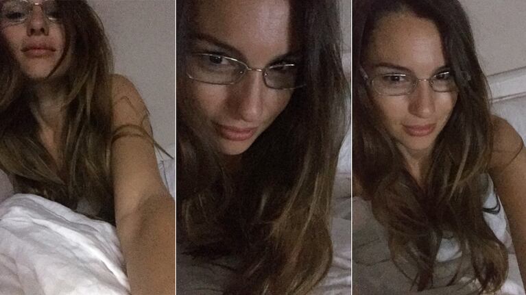 Pampita, provocativa desde la cama (Foto: Twitter)