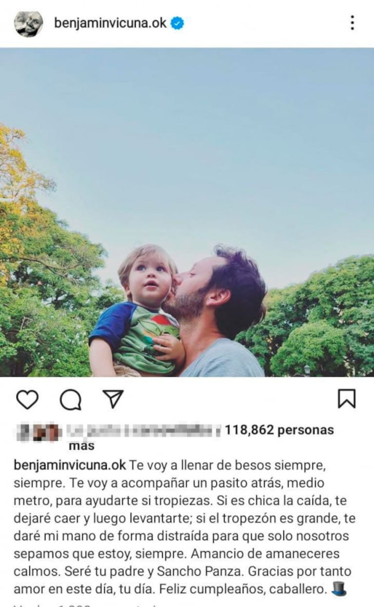 Pampita reaccionó al tierno posteo de China Suárez por el cumpleaños de Amancio, su hijo con Benjamín Vicuña