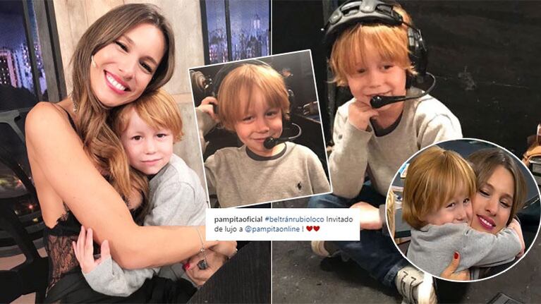 Pampita recibió a su hijo en su programa