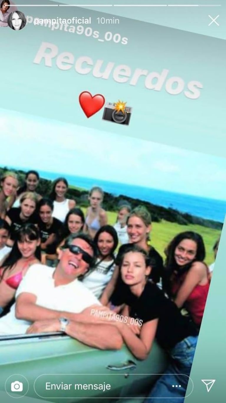 Pampita recordó sus primeros pasos como modelo, con una tierna foto retro junto a Pancho Dotto