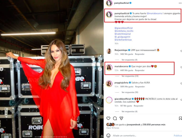 Pampita reveló qué sintió al desfilar ante 100 mil personas en el show de María Becerra en River (Foto de Instagram @pampitaoficial)