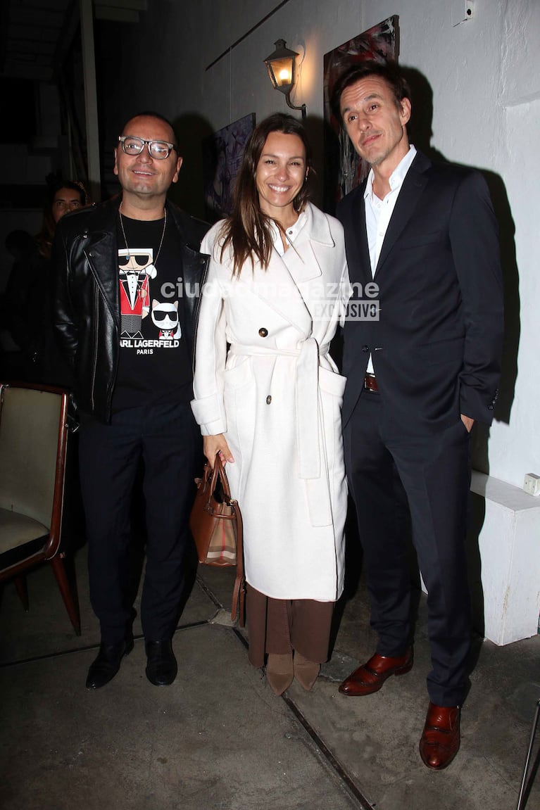 Pampita, Roberto García Moritán y Fabián Medina Flores (Foto: Movilpress).