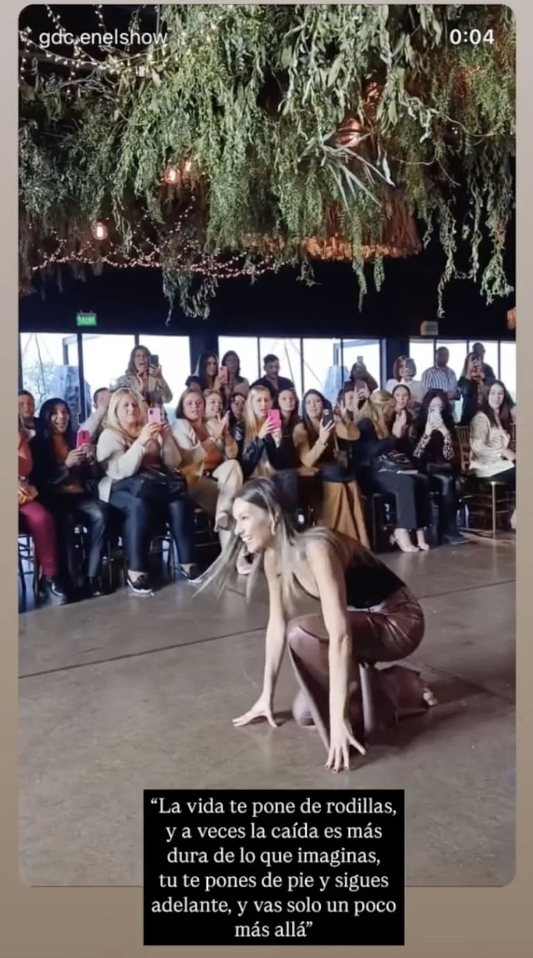 Pampita se cayó en la pasarela y reflexionó al respecto. Foto: IG | pampitaoficial