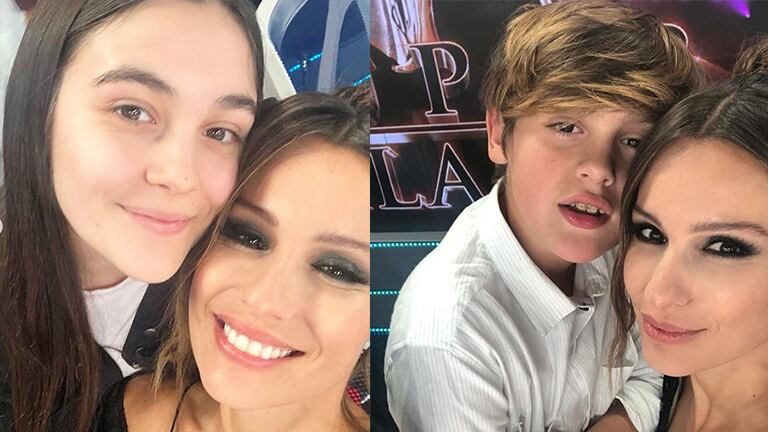 Pampita se divirtió en ShowMatch con su hijo y su sobrina.