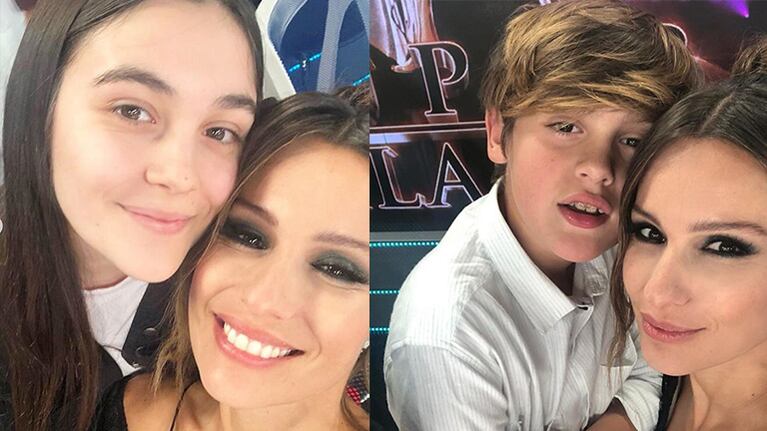 Pampita se divirtió en ShowMatch con su hijo y su sobrina.