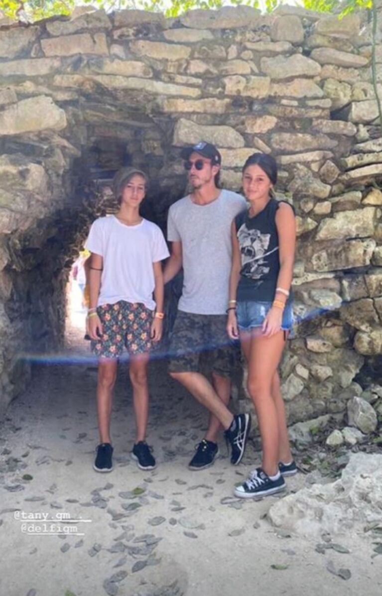 Pampita se mostró compinche con los hijos de Roberto García Moritán en México, tras los rumores de pelea