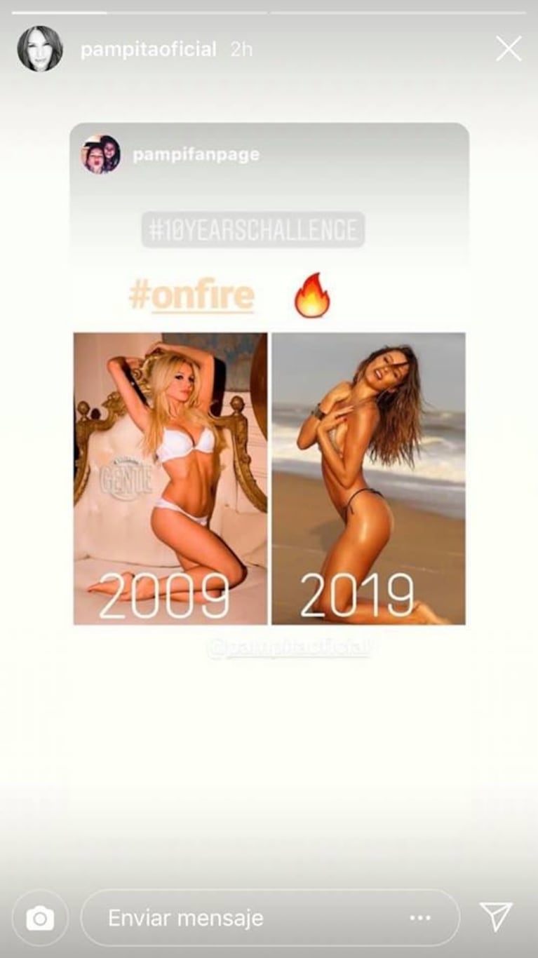 Pampita se sumó al '10 years challenge', el desafío furor en redes: ¡mirá cómo lucía hace una década!