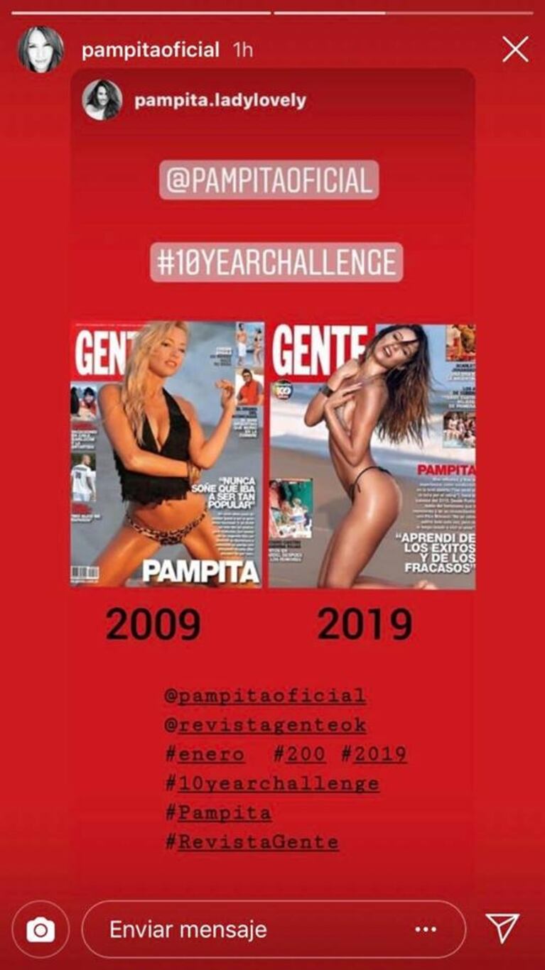 Pampita se sumó al '10 years challenge', el desafío furor en redes: ¡mirá cómo lucía hace una década!