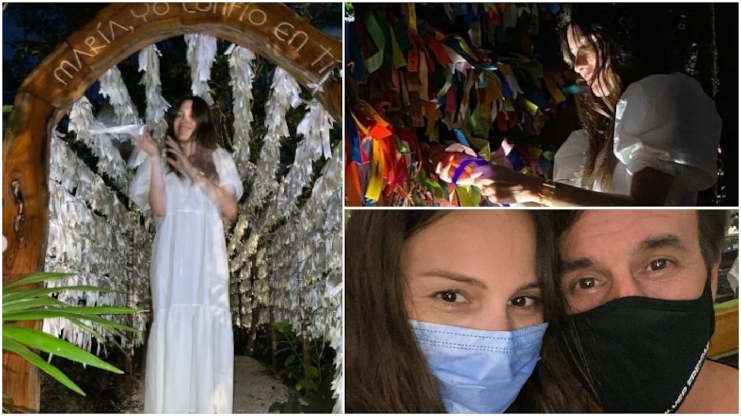 Pampita visitó el santuario de la Virgen Desatanudos en México tras anunciar su embarazo (Fotos: Instagram)