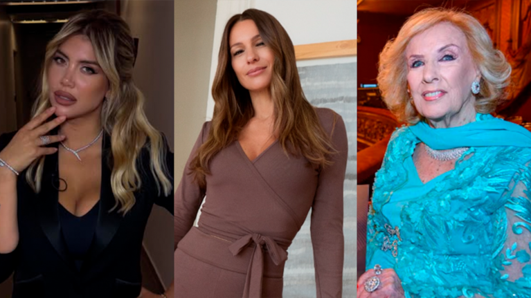 Pampita, Wanda Nara y Mirtha Legrand. Fotos: Instagram