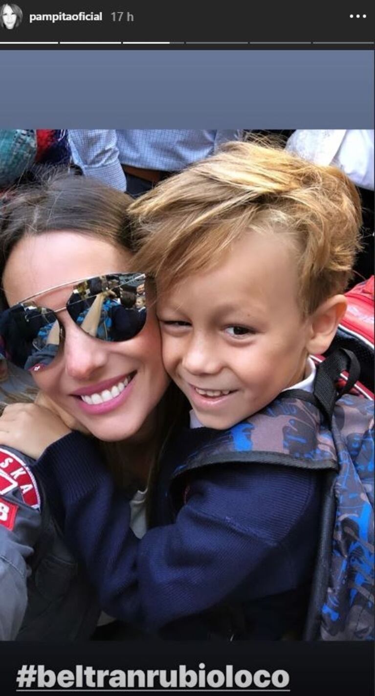 Pampita y Benjamín Vicuña, reunidos por sus hijos en su primer día de escuela: "Empezando juntos"