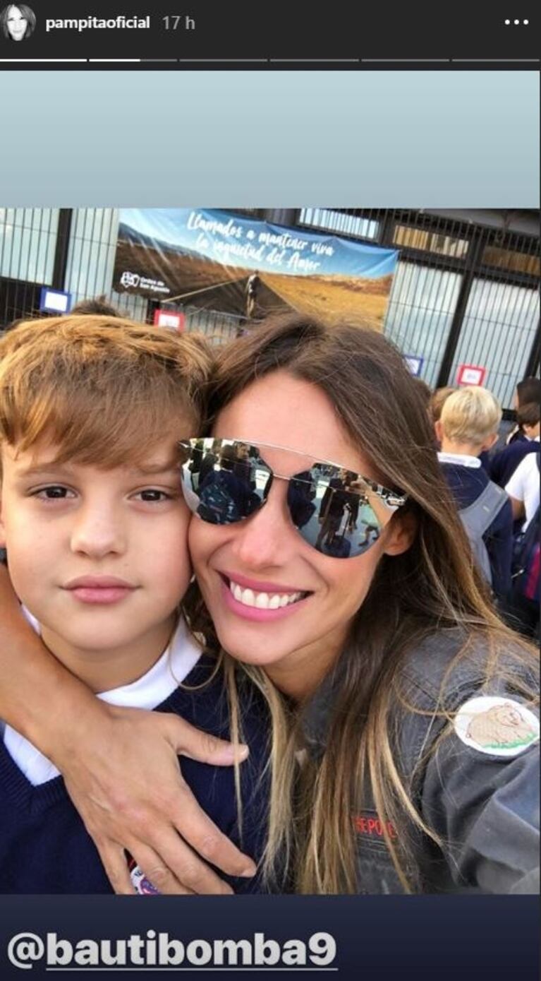 Pampita y Benjamín Vicuña, reunidos por sus hijos en su primer día de escuela: "Empezando juntos"