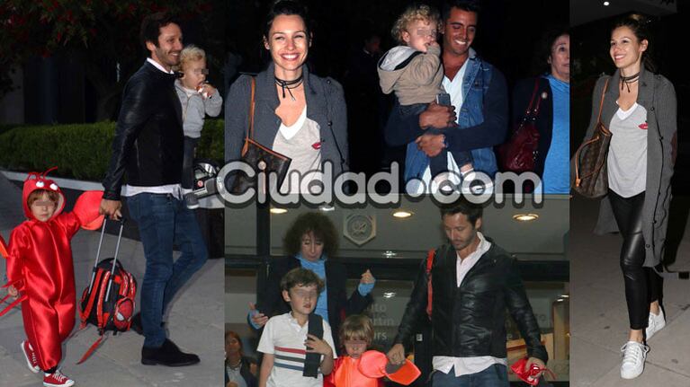 Pampita y Benjamín Vicuña, reunidos por sus niños (Fotos: Movilpress).
