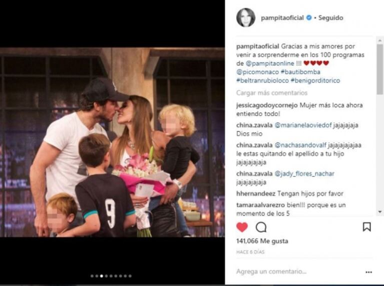 Pampita y las fotos retocadas de su hijo: "No fui yo, jamás le borraría el apellido del padre; fue la revista ¡Hola!"