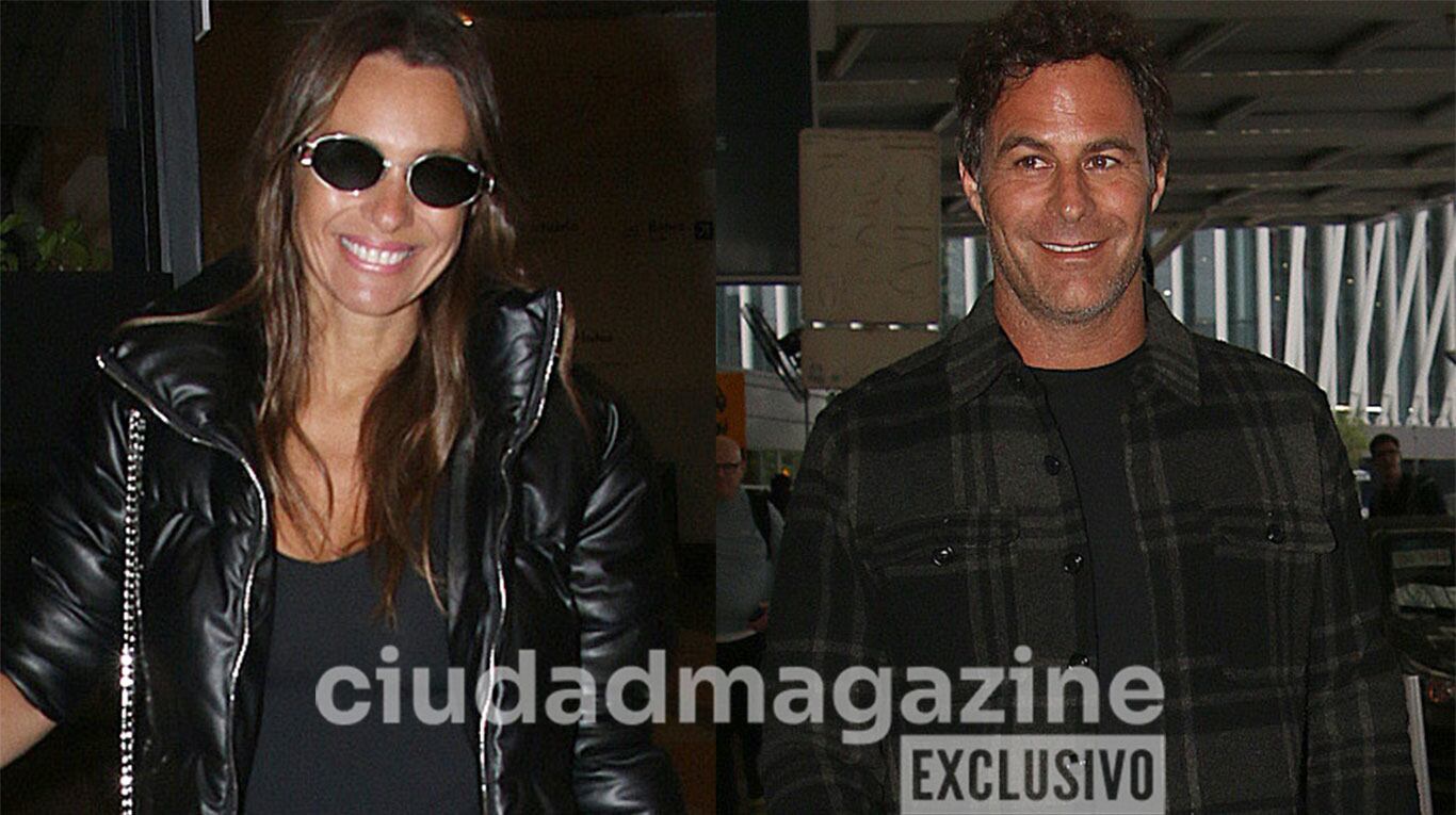 Pampita y Martín Pepa llegaron juntos a la Argentina tras la reconciliación (Fotos: Movilpress).