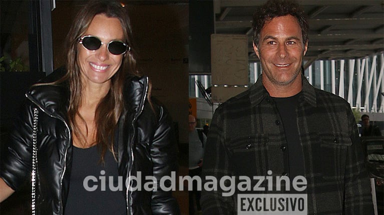 Pampita y Martín Pepa llegaron juntos a la Argentina tras la reconciliación (Fotos: Movilpress).