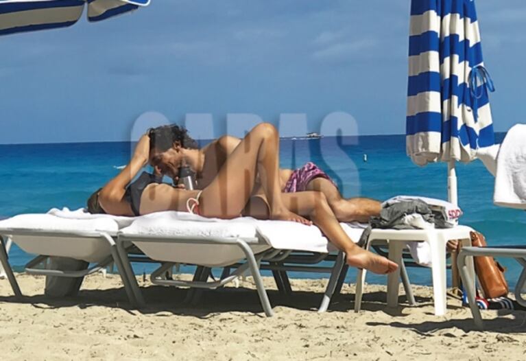 Pampita y Pico Mónaco, a puro beso y mimo en las playas de Miami