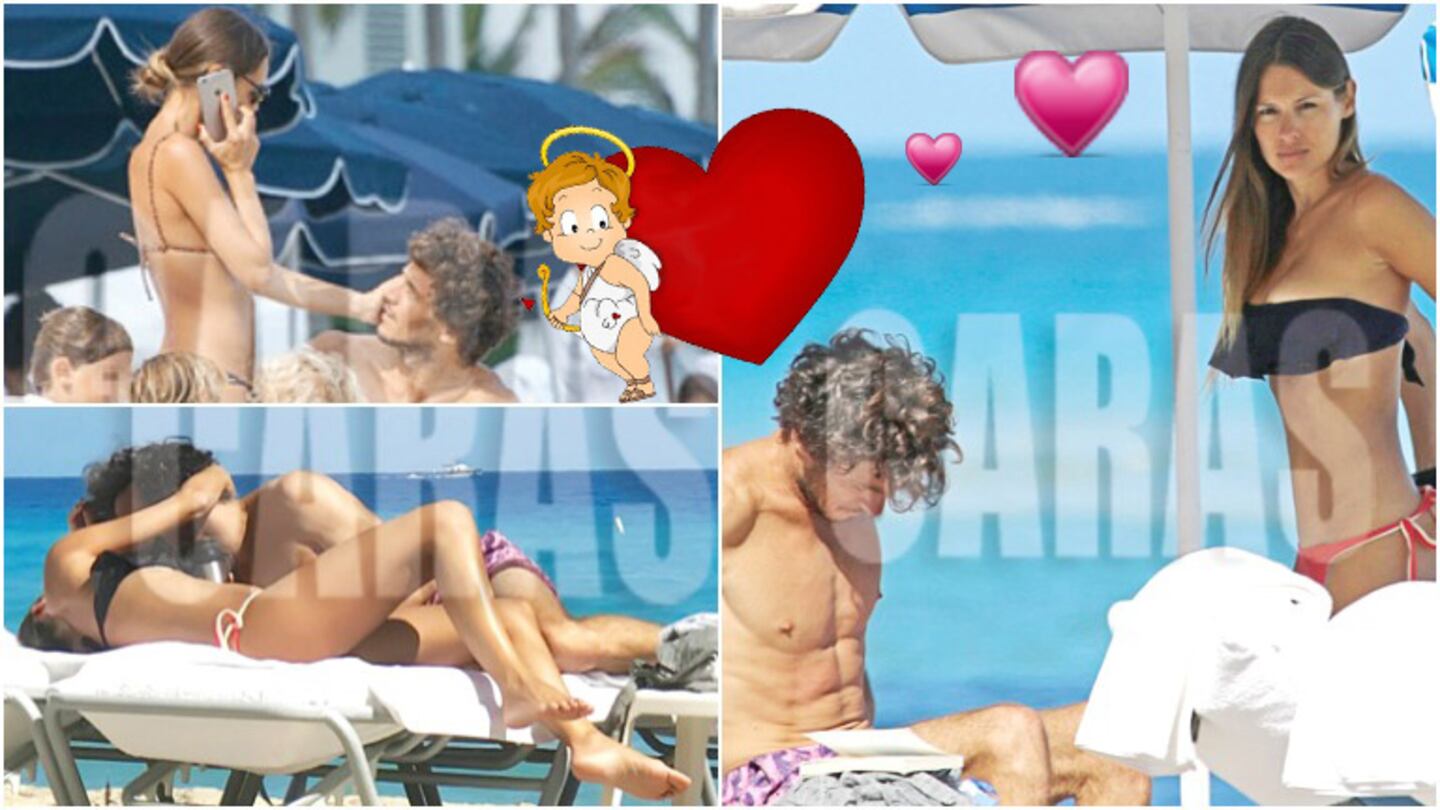 Pampita y Pico Mónaco, a puro besos y mimos en las playas de Miami en el Día de los Enamorados (Fotos: revista Caras)