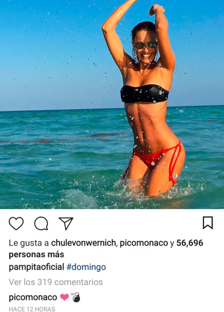 Pampita y Pico Mónaco, fotos sexies y crece de emojis románticos en las redes sociales