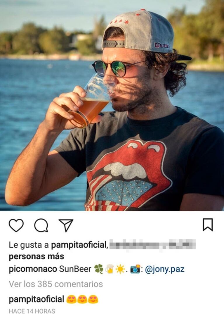 Pampita y Pico Mónaco, fotos sexies y crece de emojis románticos en las redes sociales