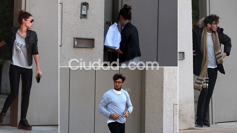 Pampita y Pico Mónaco, juntos en la casa de la modelo. Fotos: Movilpress-Ciudad.com.
