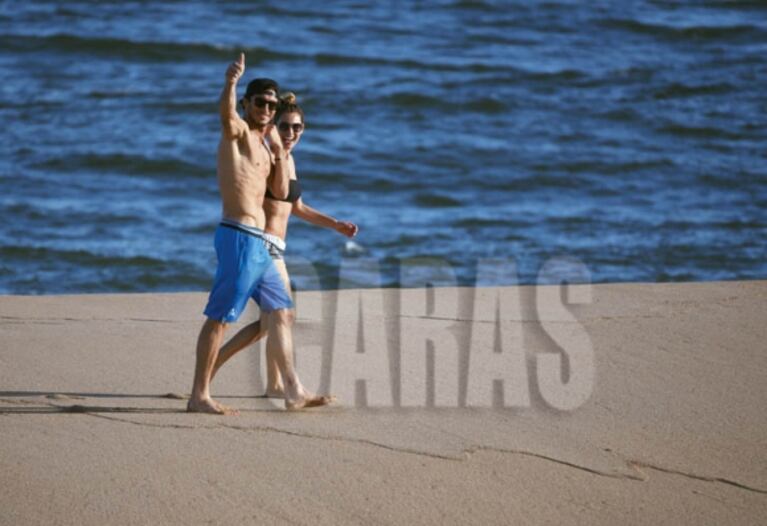 Pampita y Pico Mónaco se entrenan en las playas de Punta del Este: ¡pareja de lomazos!