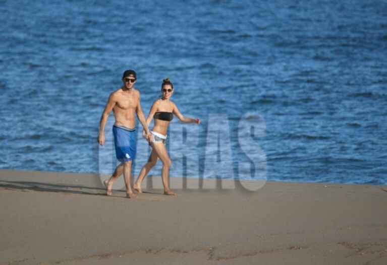 Pampita y Pico Mónaco se entrenan en las playas de Punta del Este: ¡pareja de lomazos!