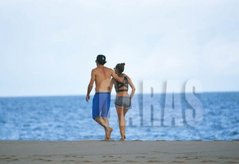 Pampita y Pico Mónaco se entrenan en las playas de Punta del Este: ¡pareja de lomazos!