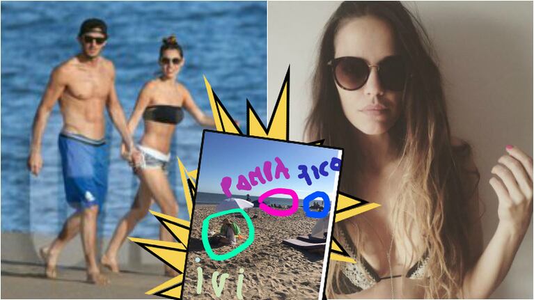 Pampita y Pico Mónaco tomaron sol en Punta del Este... ¡a metros de Ivana Figueiras! Foto: Twitter