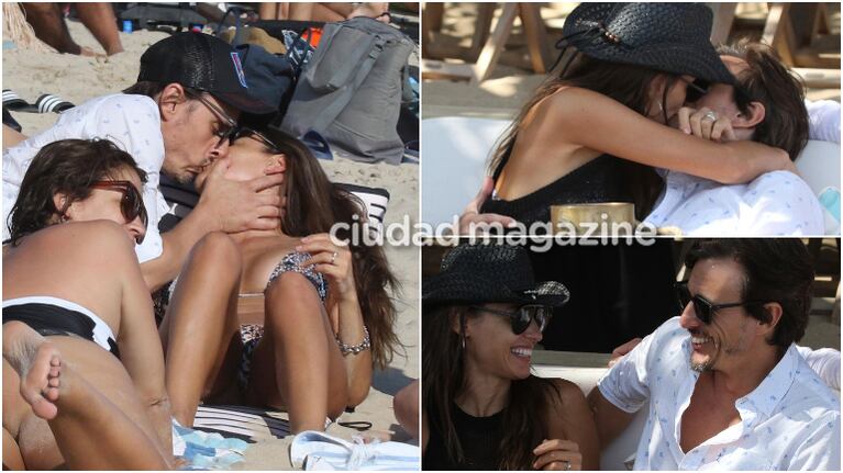 Pampita y Roberto García Moritán, una pareja hot en Punta del Este: a los besos y a puro mimo en la playa