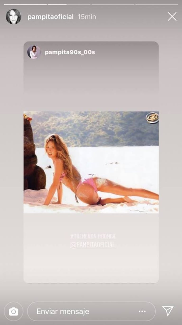 Pampita y sus diez fotos retro en bikini con las que recordó sus primeros pasos 