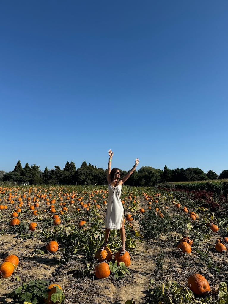 Pampita y sus hijos disfrutaron del otoño en los Hamptons entre calabazas y juegos. CRÉDITO: Instagram