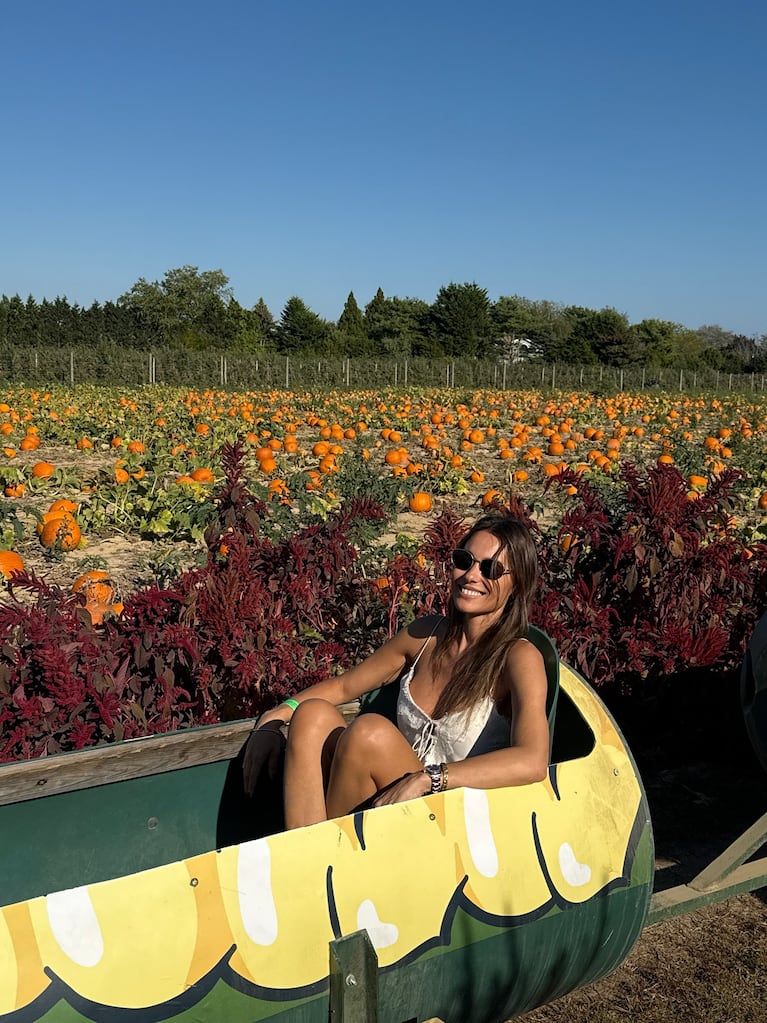 Pampita y sus hijos disfrutaron del otoño en los Hamptons entre calabazas y juegos. CRÉDITO: Instagram