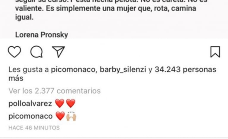 Pampita y un texto desgarrador en el Día de la Mujer: "Ella va a vivir sin una parte para siempre"