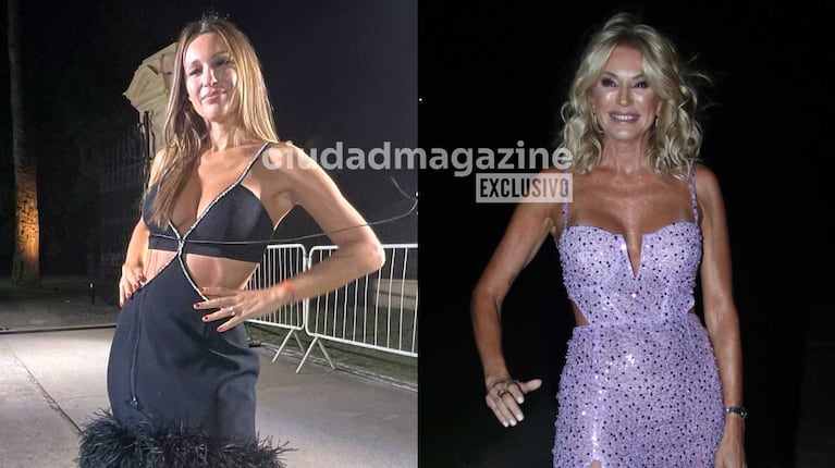 Pampita y Yanina Latorre en la boda de Cande Tinelli y Coti Sorokin. (Foto: Movilpress)