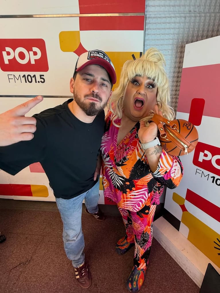 Pampito con La Barby en Pop Radio. (Foto: @pampitook)