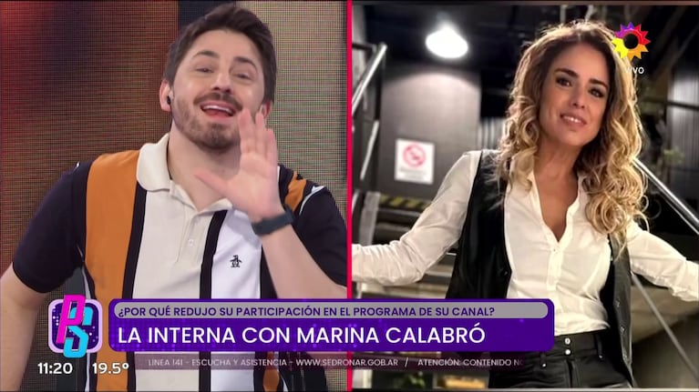 Pampito contra Marina Calabró. (Foto: Puro Show)
