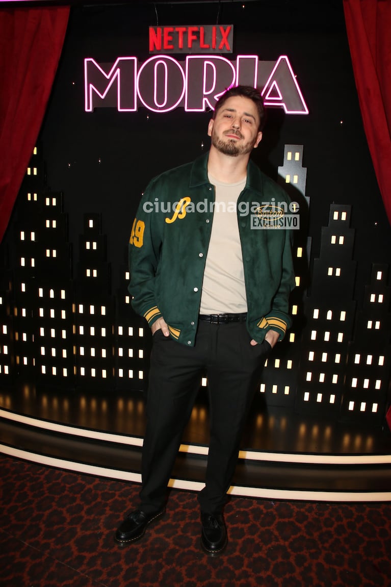 Pampito en el estreno de la serie de Moria Casán (Foto: Movilpress).