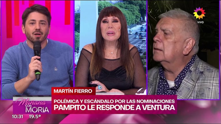 Pampito habló de Luis Ventura en el programa de Moria Casán (Foto: captura de eltrece).