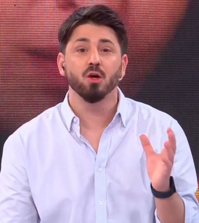 Pampito, indignado con Luca Martin (Foto: captura de eltrece).