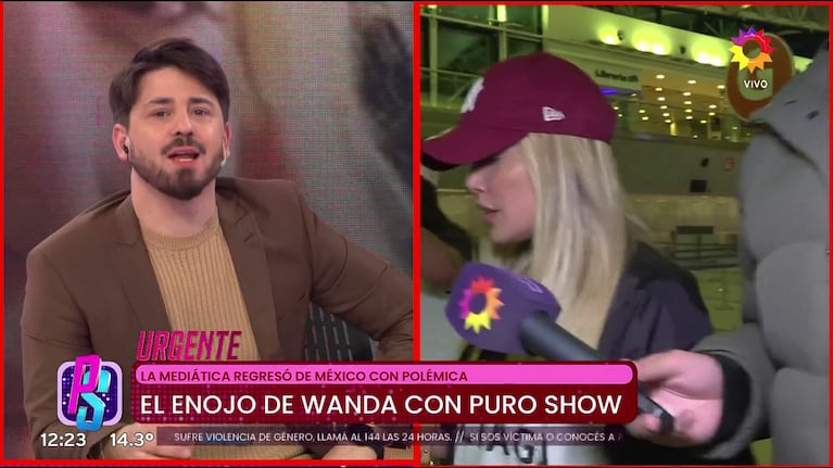 Pampito opinó sobre la actitud de Wanda Nara con Puro Show (Foto: captura de eltrece).