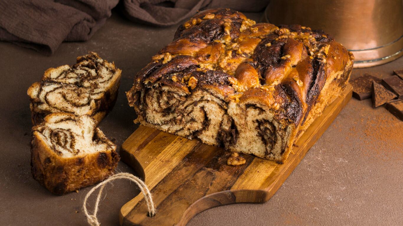 Pan de brioche con chocolate, pastelería
