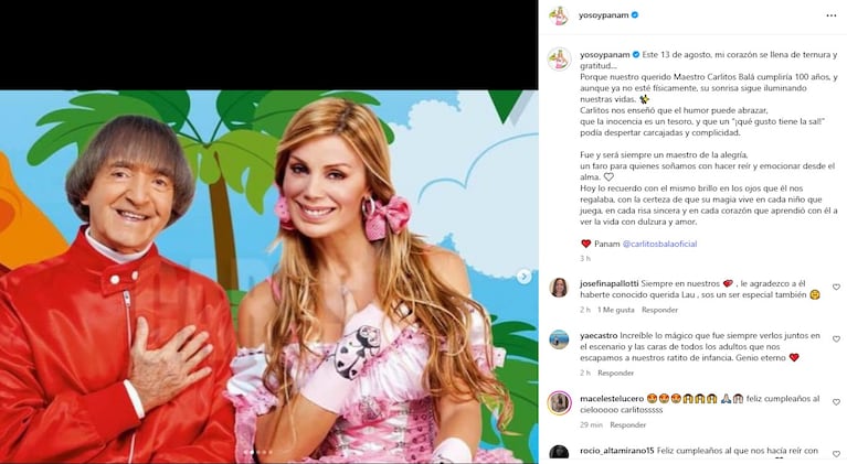 Panam recordó a Carlitos Balá (Foto: redes sociales).